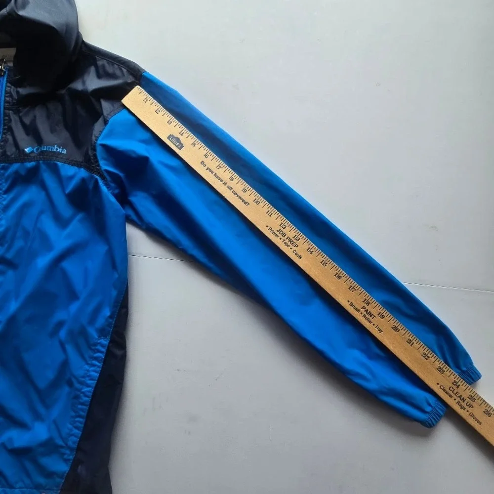 Columbia‎ Windbreaker Jacket Kids XL 18/20 Blue Navy Gorpcore Outdoorsy Raincoat